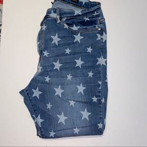 Judy Blue Star print denim